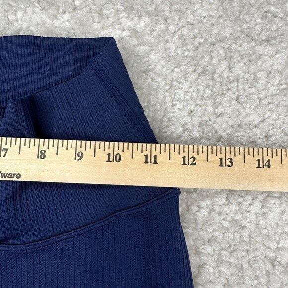 Balance Athletica Linear High Rise Ribbed Seamless Legging Navy Blue - Picture 7 of 12